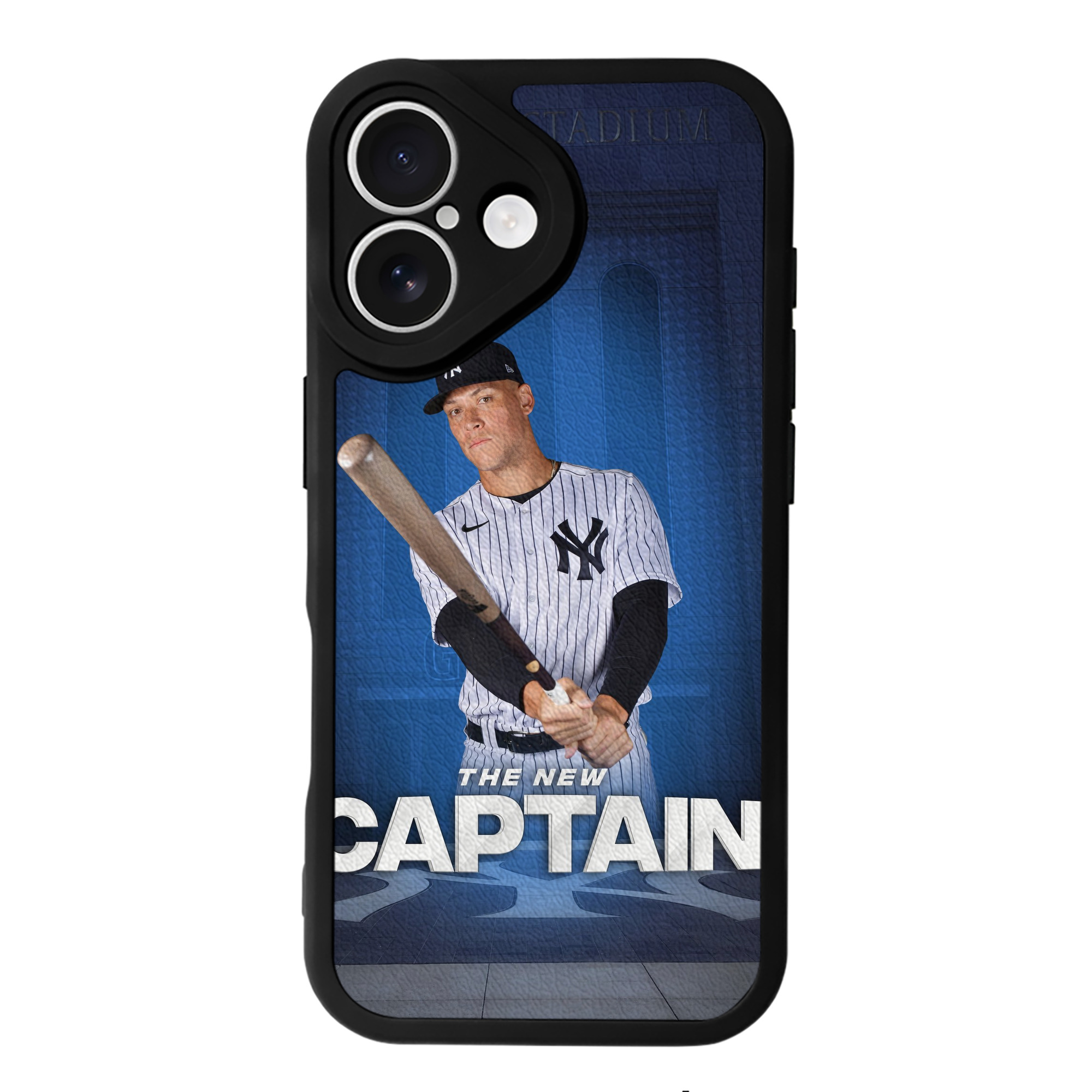 Aaron Judge Yankees Captain IPhone 16 Silicone Leather Case – UV Print, Lambskin Texture – Perfect Fit, Wireless Charging Compatible, Scratch Resistant, Precise Cutouts – Stylish Protection For IPhone 16